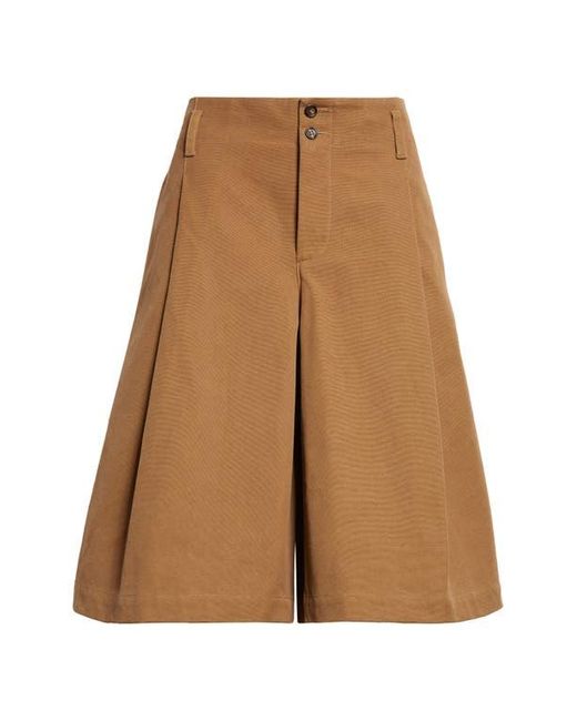 Chloé Natural Garment Dye Organic Cotton Canvas Bermuda Shorts