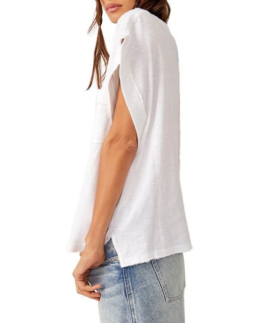 Free People White Our Time Oversize T-shirt