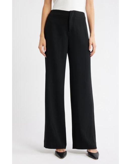 Reformation Black Vida High Waist Wide Leg Crepe Pants