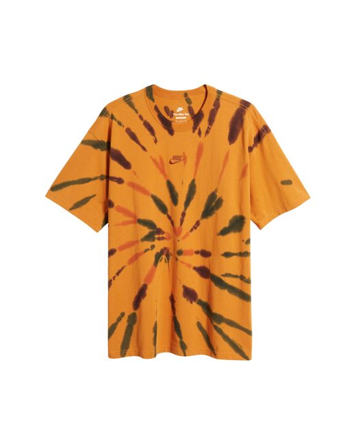 Nike Orange Sportswear Premium Essentials Tie Dye T-shirt for men
