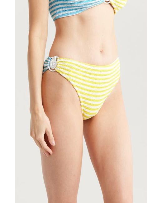 Cleonie Yellow Colorblocked Bikini Bottoms