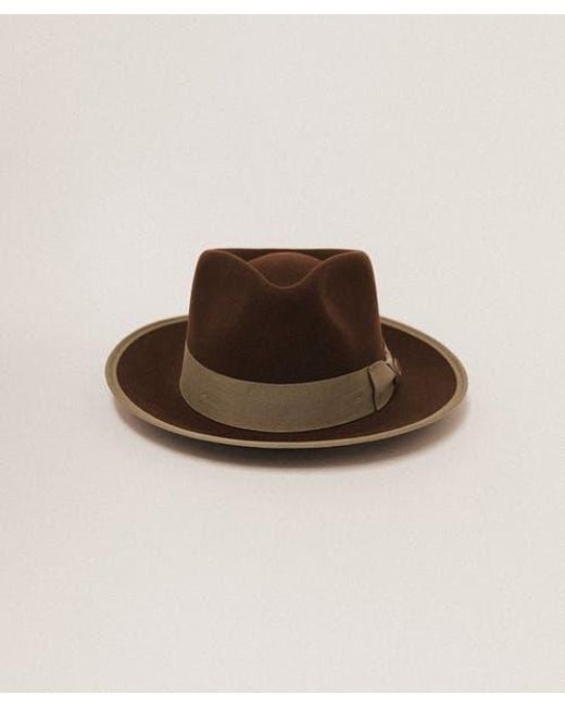 Two Roads Hat Co. Brown Waterloo Fedora for men
