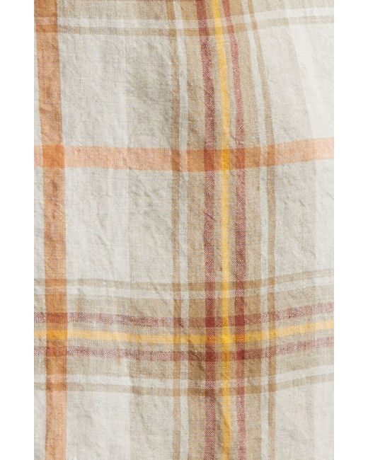 Nicholas Daley Natural Madras Plaid Linen Kilt for men