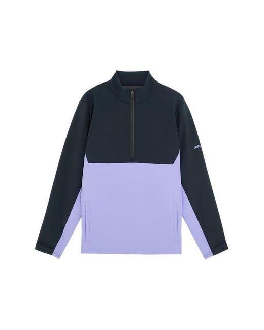 Lyle & Scott Blue Half Zip Windbreaker Jacket for men
