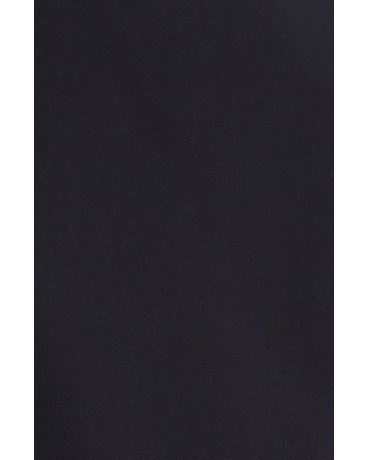 Versace Blue Long Sleeve Jersey Faux Wrap Bodysuit