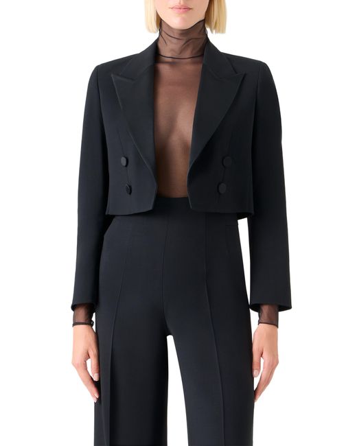 Akris Black Short Wool Blend Jacket