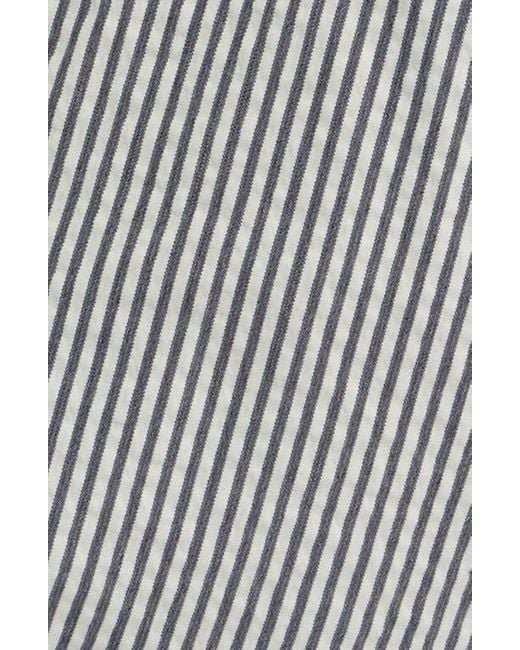 AG Jeans Gray Cipher Slim Fit Stripe Seersucker Chino Shorts for men