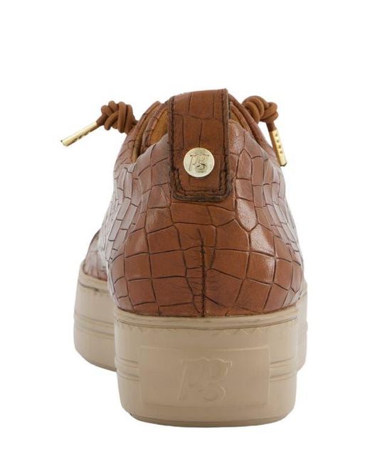 Paul Green Brown Zena Leopard Print Platform Sneaker