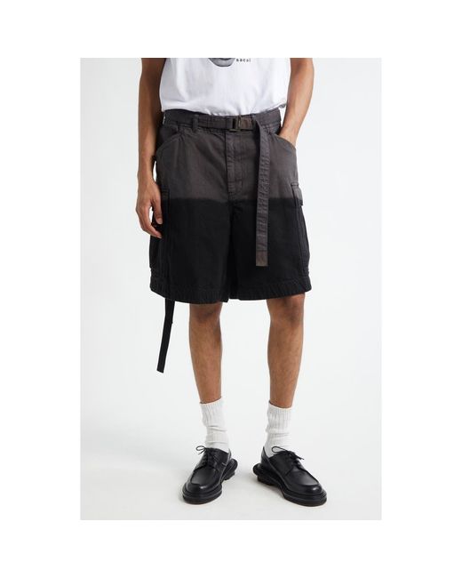 ショートパンツ SACAI Cargo skort Black sacai 国内買付 Nylon Twill Shorts BLACK (sacai/ショート