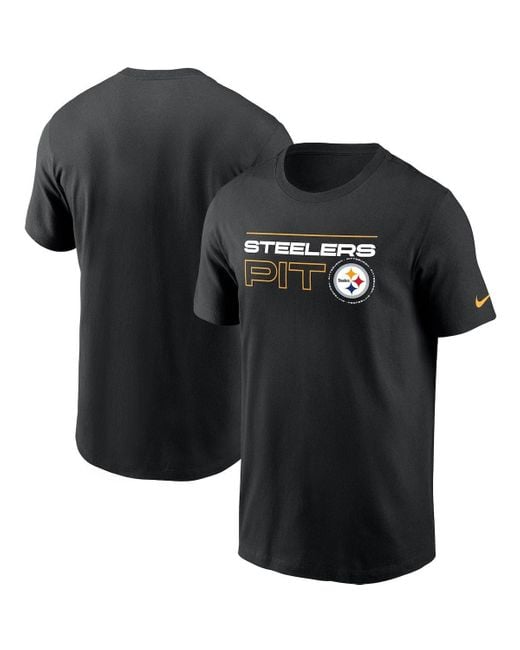 Men's Nike Gold Pittsburgh Steelers Logo Essential Legend Performance T- Shirt