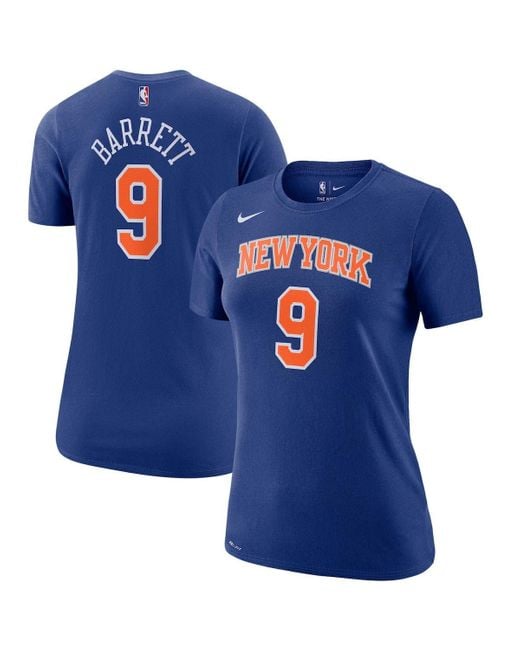 Nike Rj Barrett New York Knicks Name & Number Performance T-shirt At  Nordstrom in Blue | Lyst