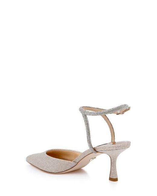 Badgley Mischka Metallic Autumn Pointed Toe Ankle Strap Pump