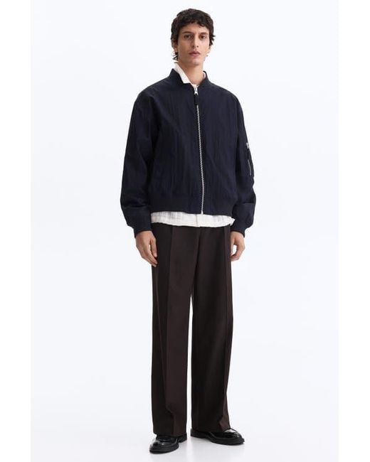 H&M Blue Bomber Jacket for men