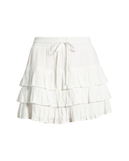 BP. White Tiered Miniskirt