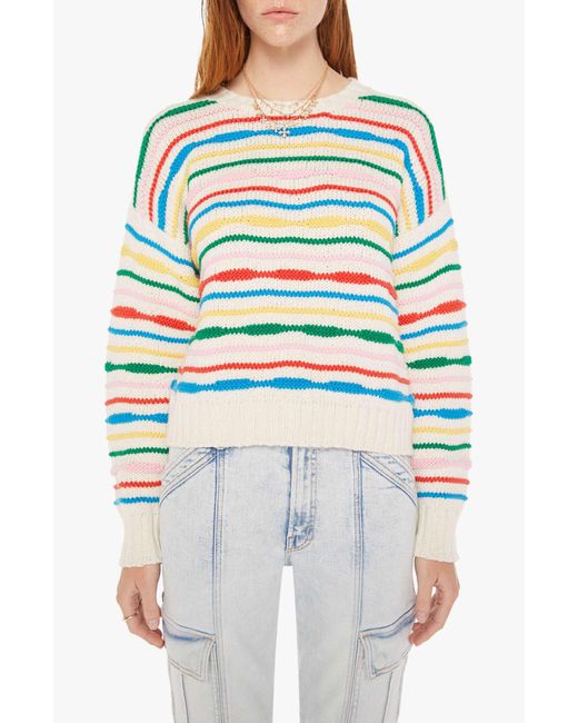 Mother Multicolor The Jumper Wavy Stripe Sweater