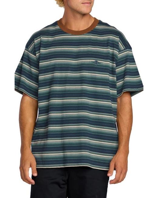 Billabong Blue Baxter Stripe T-Shirt for men