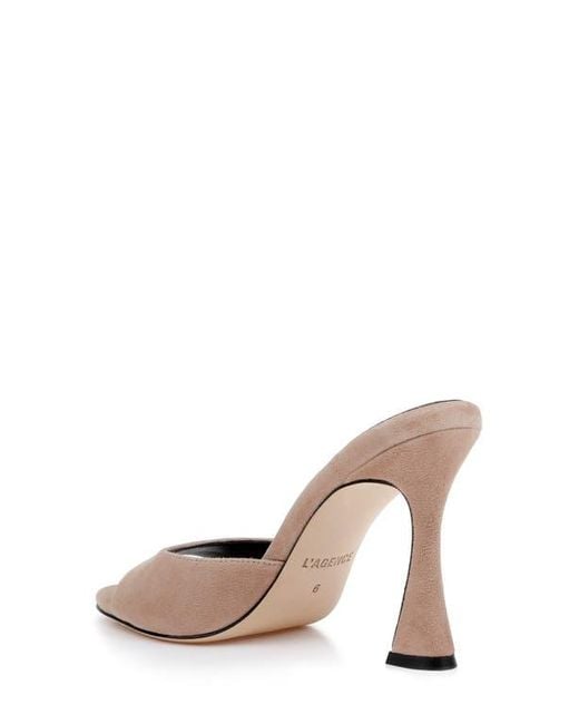 L'Agence White Avery Slide Sandal