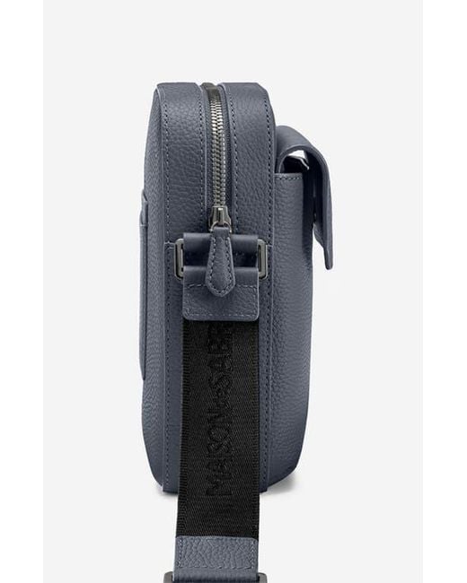 Maison De Sabre Blue Small Leather Messenger Bag