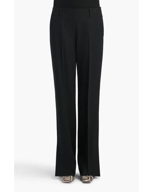 Khaite Black Grenare Split Hem Virgin Wool Pants