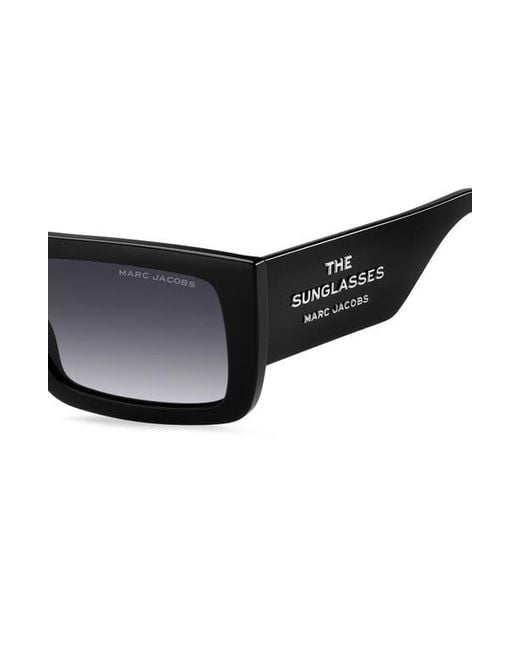 Marc Jacobs Black 53Mm Gradient Rectangular Sunglasses