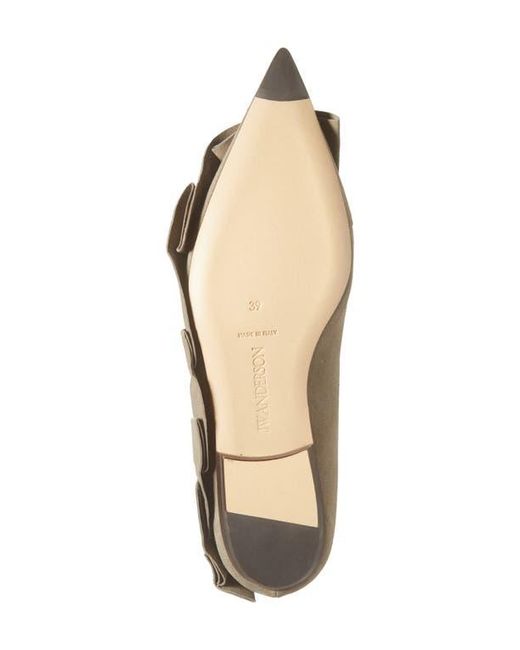 J.W. Anderson Brown Ruffle Ballet Flat