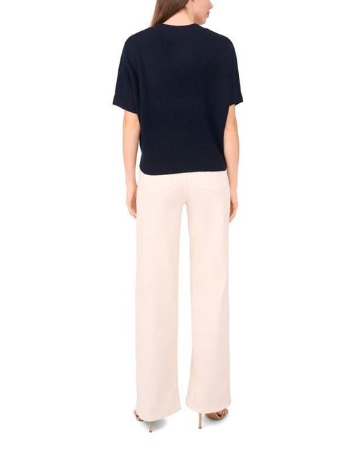Halogen® Blue Short Sleeve Sweater