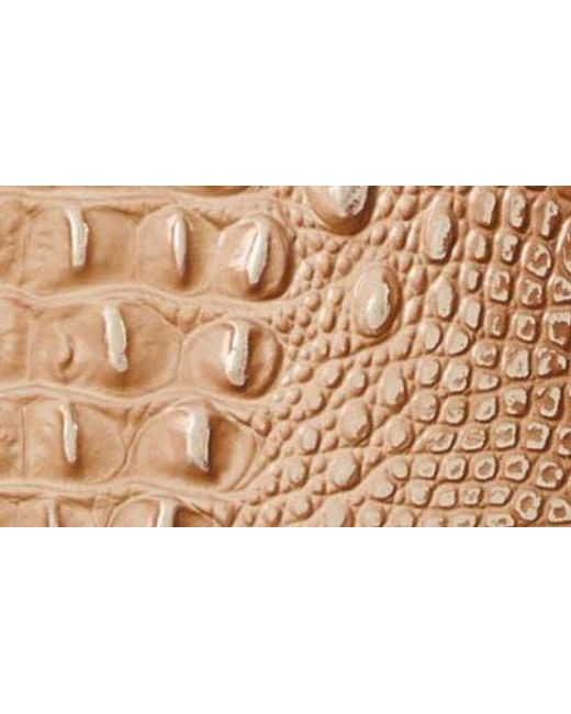 Brahmin Natural Hillary Croc Embossed Leather Crossbody Bag
