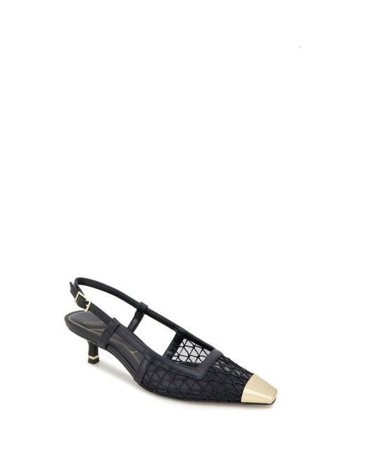 Kenneth Cole Blue Maxine Kitten Heel Slingback Pump