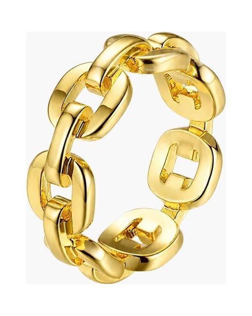 Kellery Metallic Link Curb Chain Ring