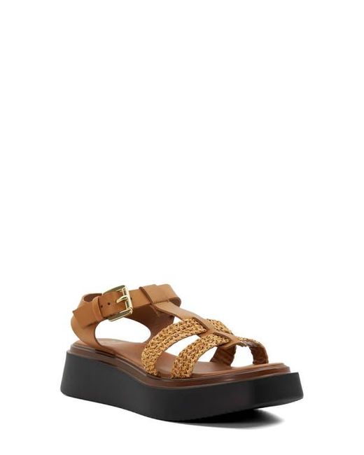 Dune Brown Lyons Platform Sandal