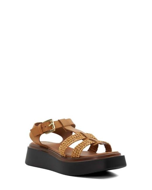 Dune Brown Lyons Platform Sandal