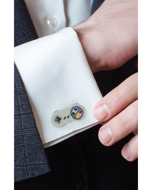 Cufflinks Inc. Gray 3D Retro Game Controller Cuff Links for men