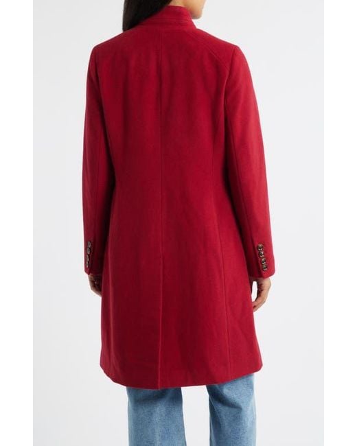 London Fog Red Wool Blend Coat