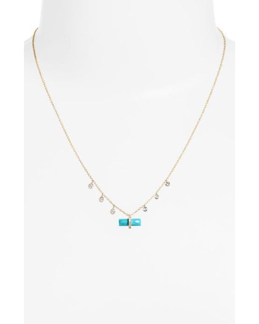 Meira T Blue Bar & Diamond Necklace