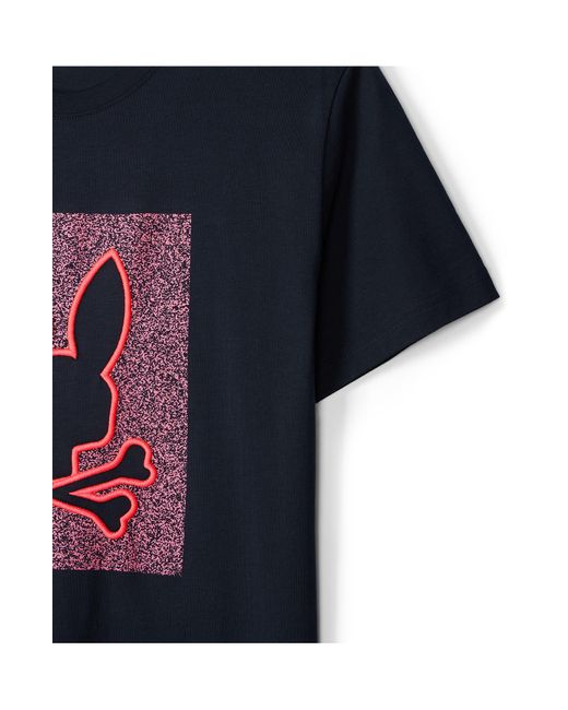 Psycho Bunny Blue Livingston Cotton Graphic T-shirt for men