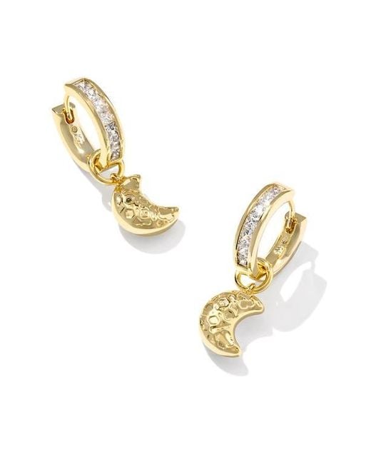 Kendra Scott Metallic Moon Huggie Earrings