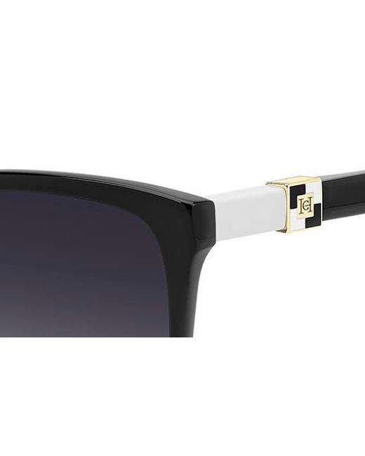 Carolina Herrera Blue Her 56Mm Gradient Rectangular Sunglasses