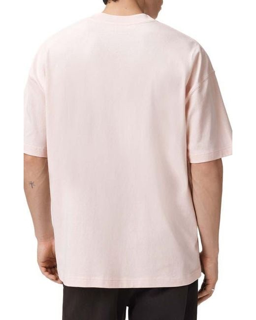 AllSaints Multicolor Deterent Cotton Graphic T-Shirt for men