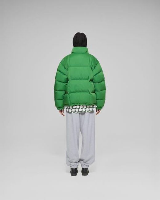 vowels Green Puffer Jacket for men