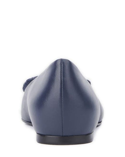Aquatalia Blue Jena Pointed Toe Flat