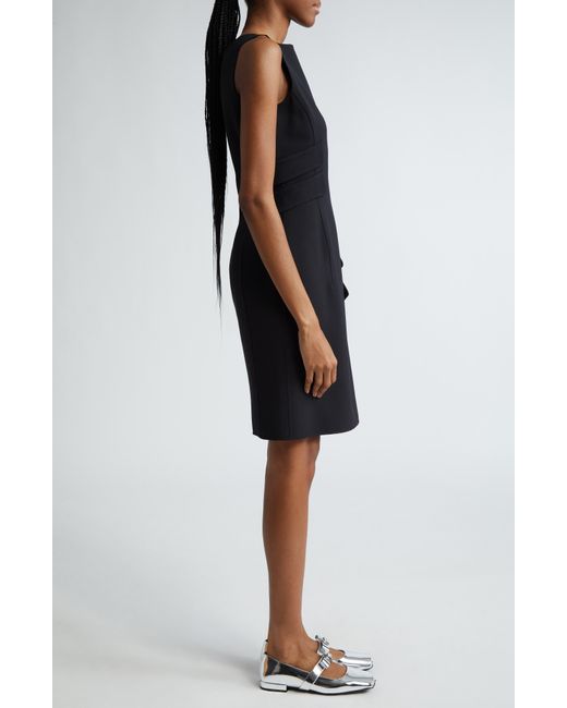 Versace Black Pocket Detail Sleeveless Sheath Dress