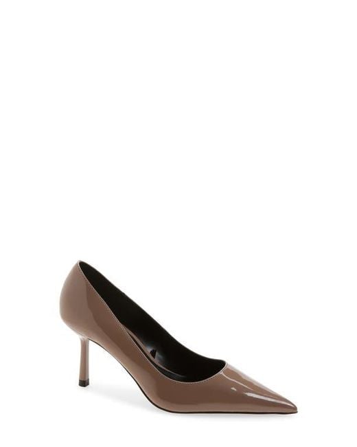 Mango Brown Court Pointed Toe Pump