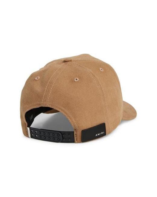 Amiri Brown Ma Cotton Canvas Baseball Cap for men