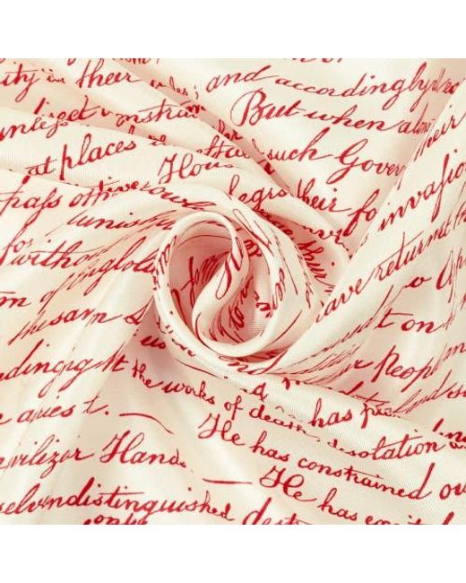 Echo Pink Declaration Of Independence Silk Square