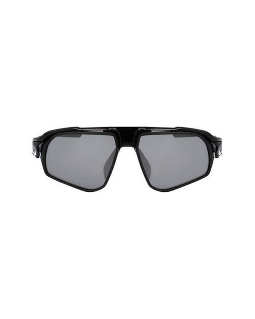 Nike Black Flyfree 72Mm Rectangular Sunglasses for men