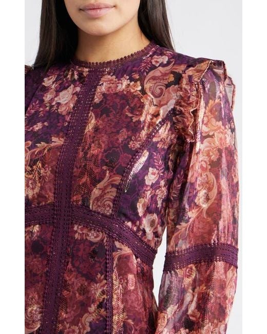 ever pretty burgundy dress Ever-Pretty Glamorous Double V Neck Sequin Ruffle Sleeve Maxi Formal Evening Dress main image 0