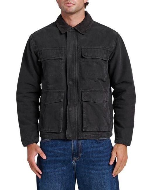 Quiksilver Black Waterman Refugio Cotton Canvas Jacket for men