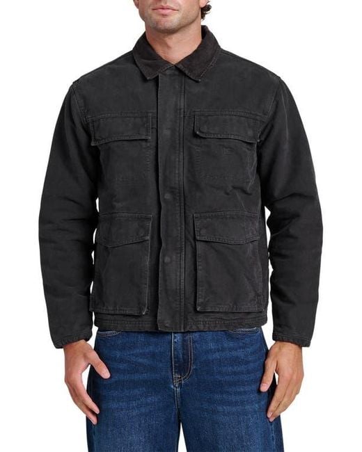 Quiksilver Black Waterman Refugio Cotton Canvas Jacket for men