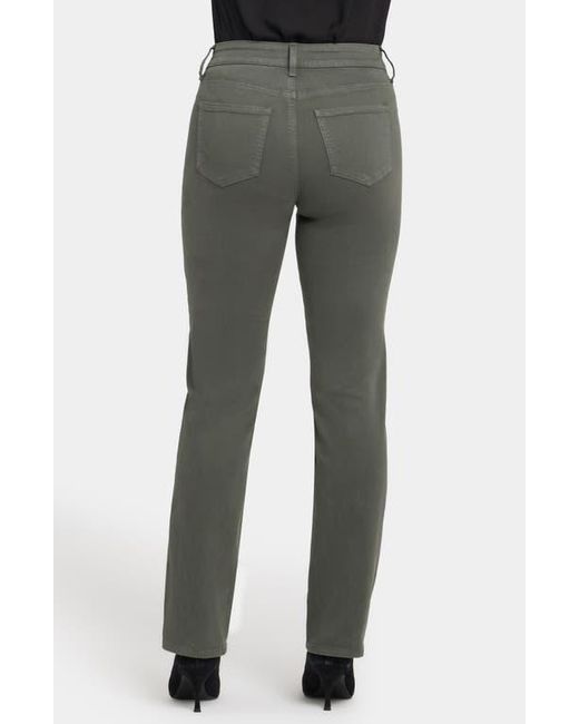 NYDJ Gray Marilyn High Waist Straight Leg Jeans
