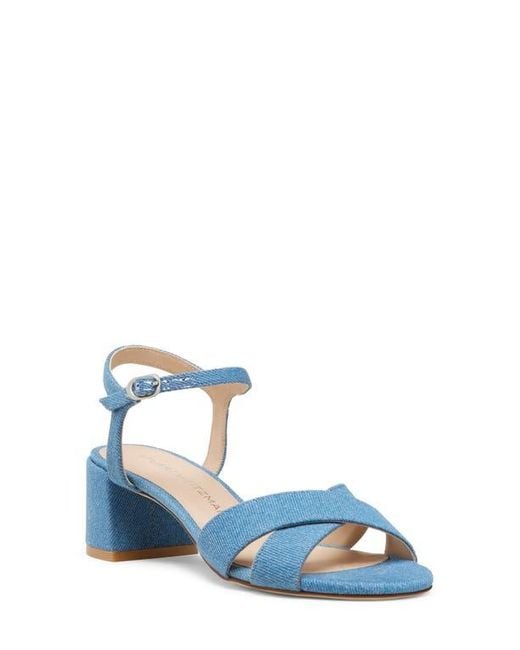 Stuart Weitzman Blue Dayna Ankle Strap Sandal
